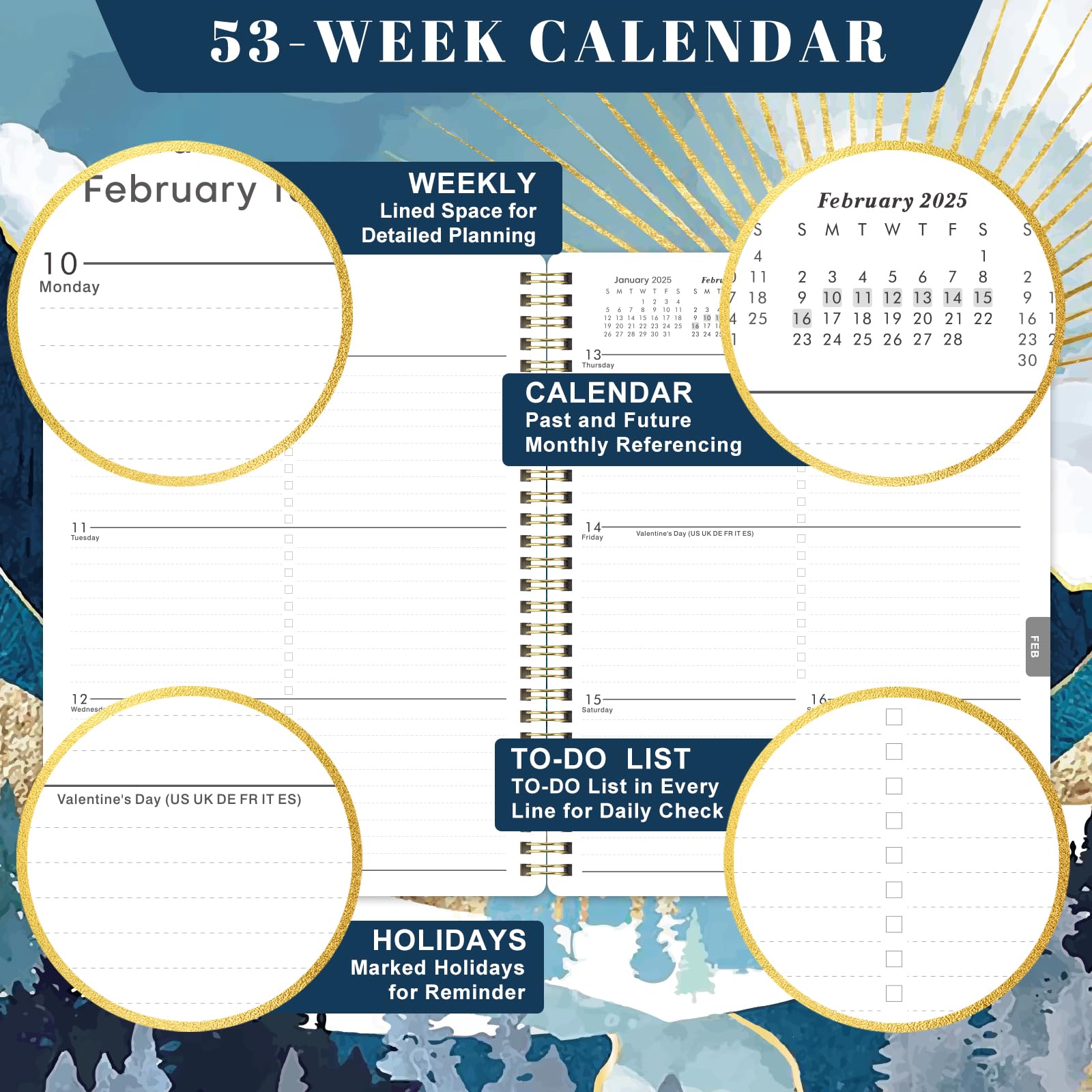 2025 Weekly & Monthly Planner - Spiral Bound 8