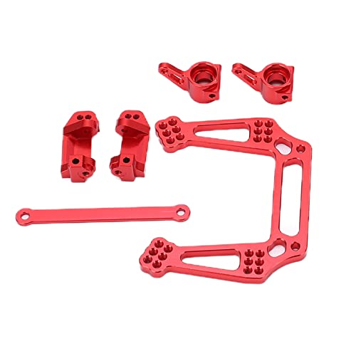 High-Performance RC Front Rear Suspension Arm Kit - 1/10 Scale Aluminum Alloy Upgrade Parts for TRAXXAS Slash 2WD RC Car (Red) - Perfect for Off-Road Racing, Bashing & Drifting