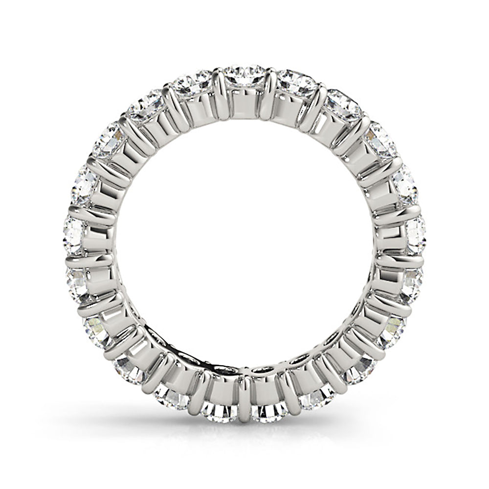 3.0 Carat Round Diamond Eternity Ring for Women - 14K White Gold Wedding Band, Anniversary Gift for Her - Perfect for Engagement, Proposal & Special Occasions