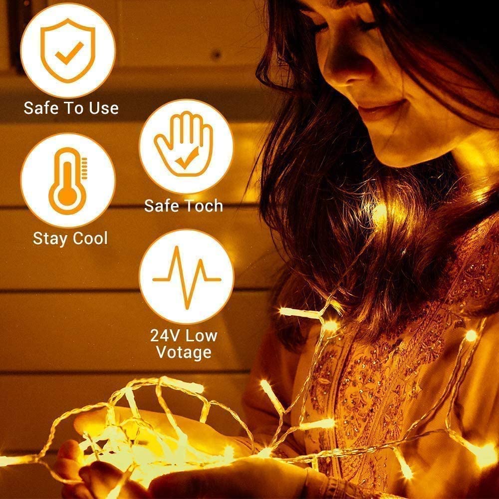 Quntis 500 LED Christmas String Lights 328ft, Waterproof Fairy Lights for Outdoor/Indoor - Home, Wedding, Party Decor