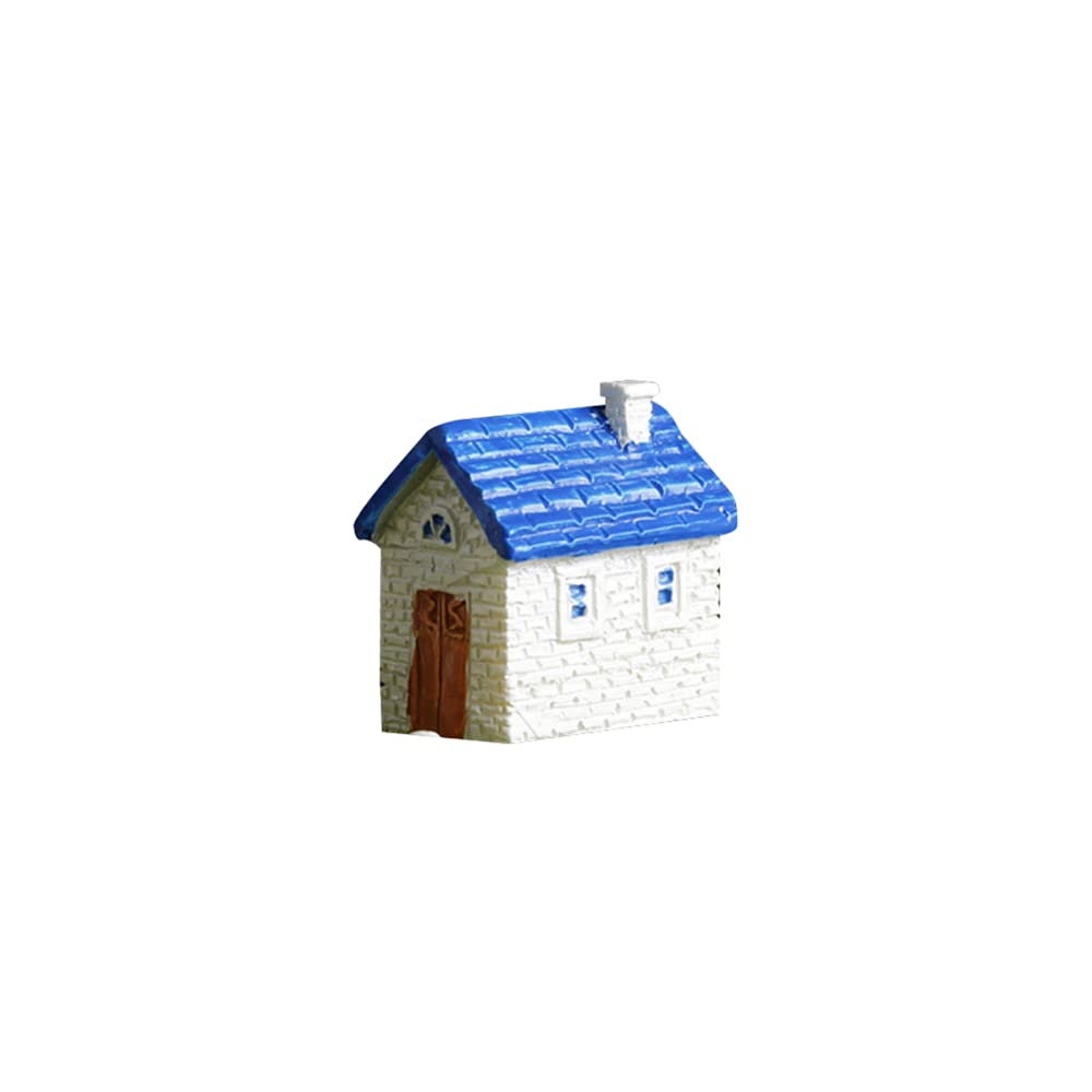 TEQIN Mini Resin Landscape Decor - Cartoon Moss Micro Garden Ornaments for Plant Pots, Home & Office Decoration (Blue) | Perfect for Fairy Gardens, Terrariums & Desktop Displays