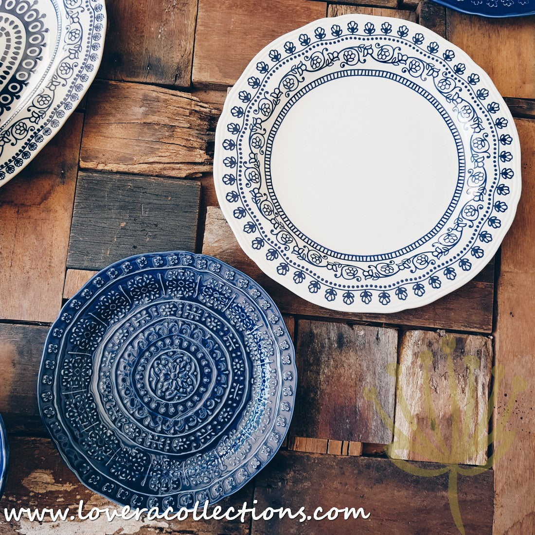 Adelaide Blue & White Dinnerware Set - Elegant Ceramic Plates, Bowls & Serving Dishes for Dining & Entertaining | Perfect for Dinner Parties, Family Meals & Special Occasions