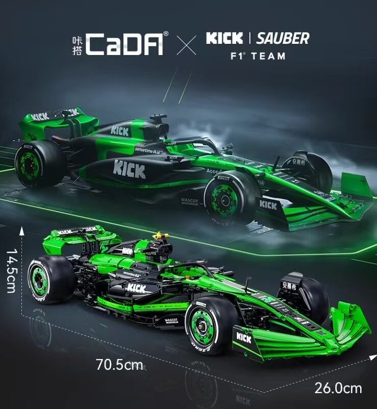 CADA C64010 KICK SAUBER F1 Team C44 Formula 1 Racing Car Building Blocks Set - Perfect for F1 Fans, Collectors & STEM Education (Use for Display, Gifts or Creative Play)