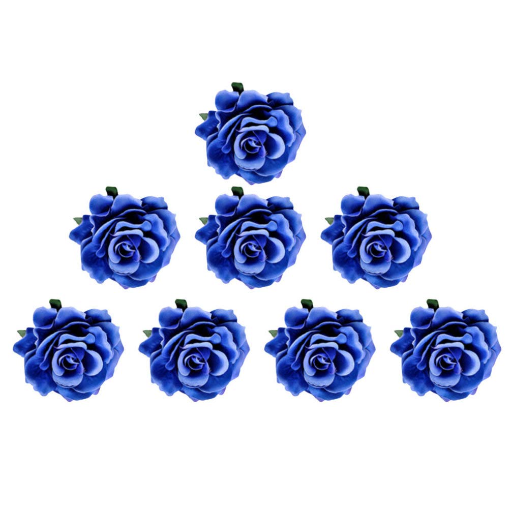 SOLUSTRE 8-Piece Rose Hair Clips Set - Bridal Hair Barrettes, Floral Wedding Hair Accessories for Women, Girls | Perfect for Bridal Shower, Prom, Party & Special Occasions