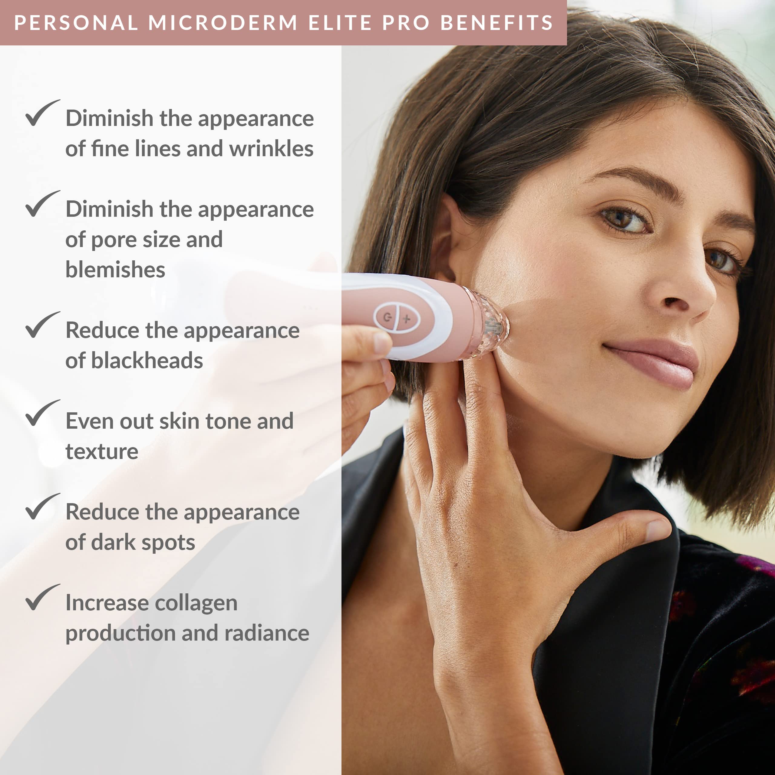 PMD Personal Microderm Elite Pro - At-Home Microdermabrasion Device for Face & Body - Exfoliating Crystals & Vacuum Suction Machine - 3 Speed Settings for Glowing Skin - Perfect for Anti-Aging, Blackhead Removal & Skin Rejuvenation at Home