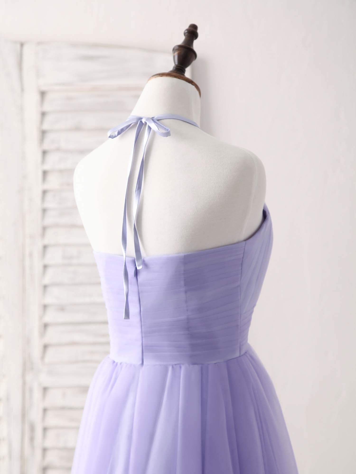 Elegant Purple Tulle Short Prom Dress - Simple Homecoming Dress for Teens - Perfect for Prom Night, Homecoming Dance & Special Occasions