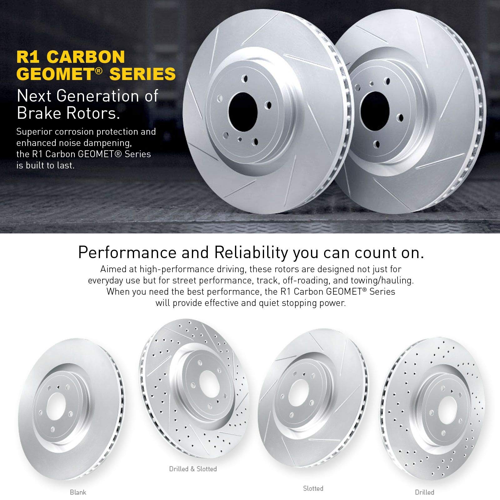 R1 Concepts Premium Front Brake Kit - Ceramic Brake Pads & Rotors for 2014-2016 Acura MDX | Smooth Stopping Power for City Driving & Highway Safety