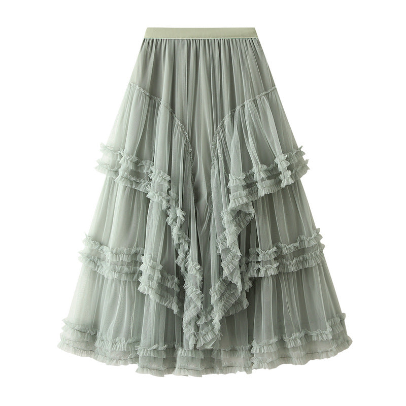 Layered Mesh Skirt for Women - Fairy Flowy Fluffy Tulle Skirt with 760 Layers | Perfect for Cosplay, Ballet, Party & Boho Fashion