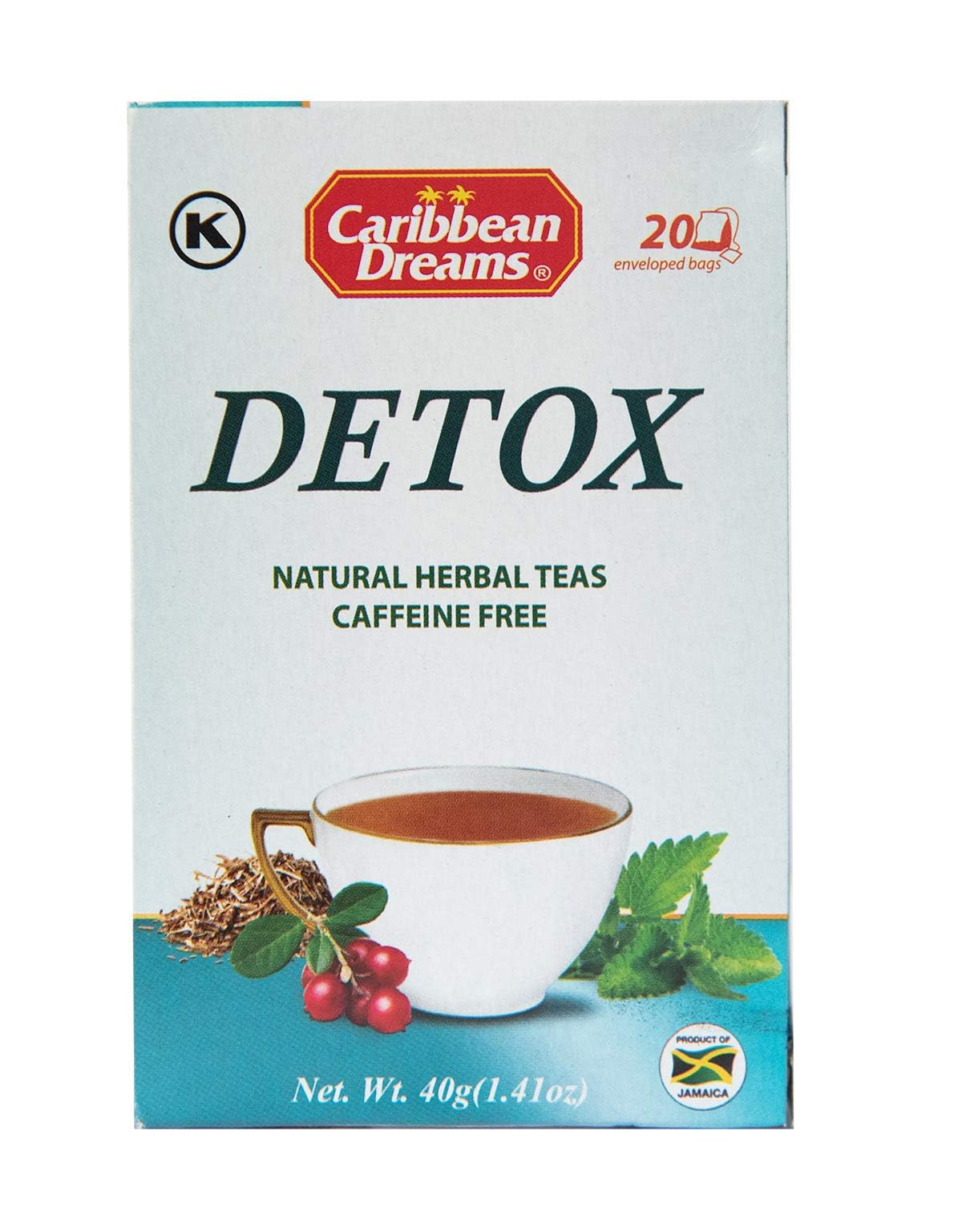 Caribbean Dreams Detox Tea - 20 Tea Bags | All Natural Herbal Cleansing Tea | Caffeine Free | Pack of 3-60 | Natural Herbal Detox Tea | Perfect for Daily Cleansing & Wellness Routine