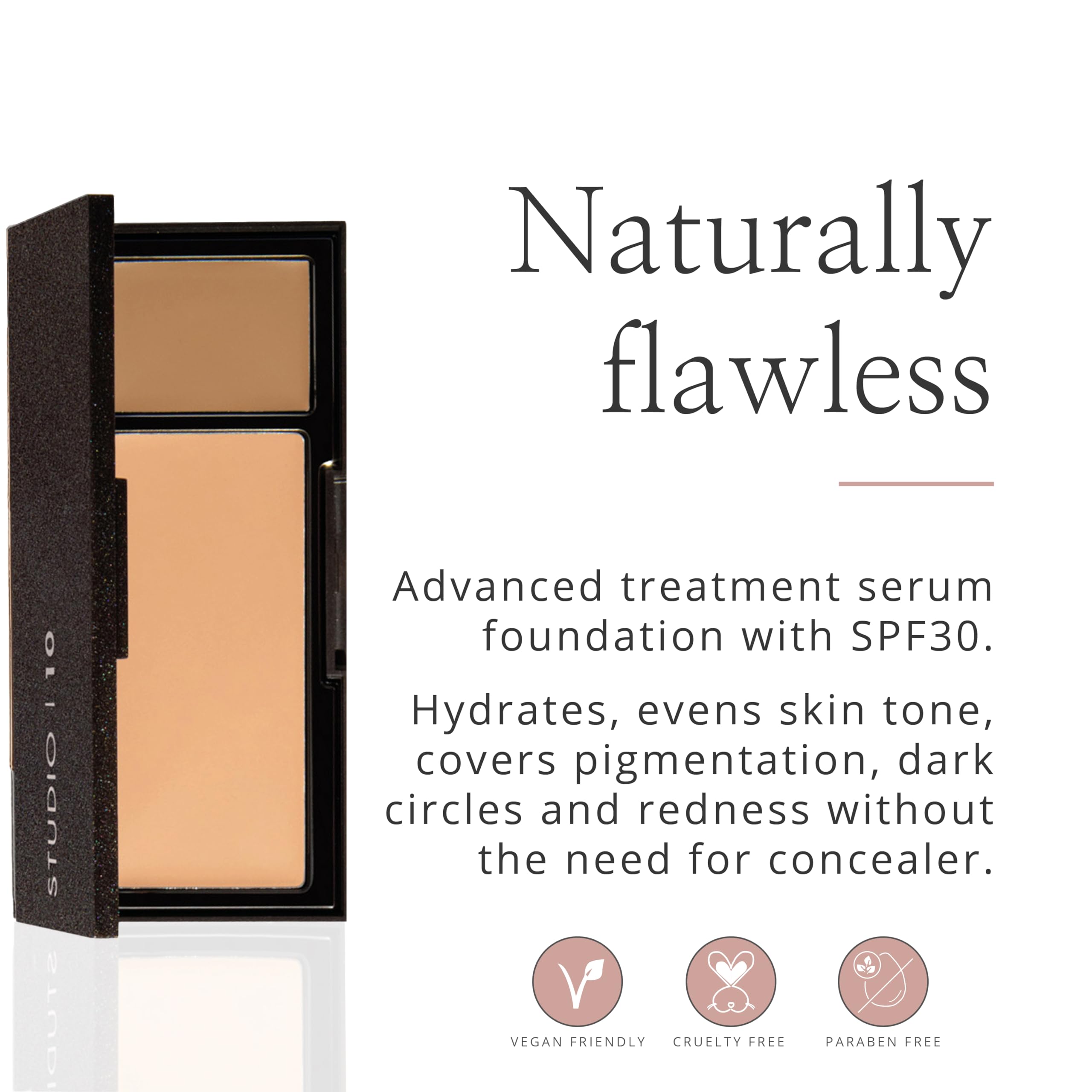 Studio 10 Perfect Canvas Color-Adjusting Dewy Serum Foundation - SPF30, Medium to Full Coverage, Camouflage Makeup Cream (Medium Shade) | Professional Makeup for Flawless Skin, Ideal for Daily Wear & Special Occasions
