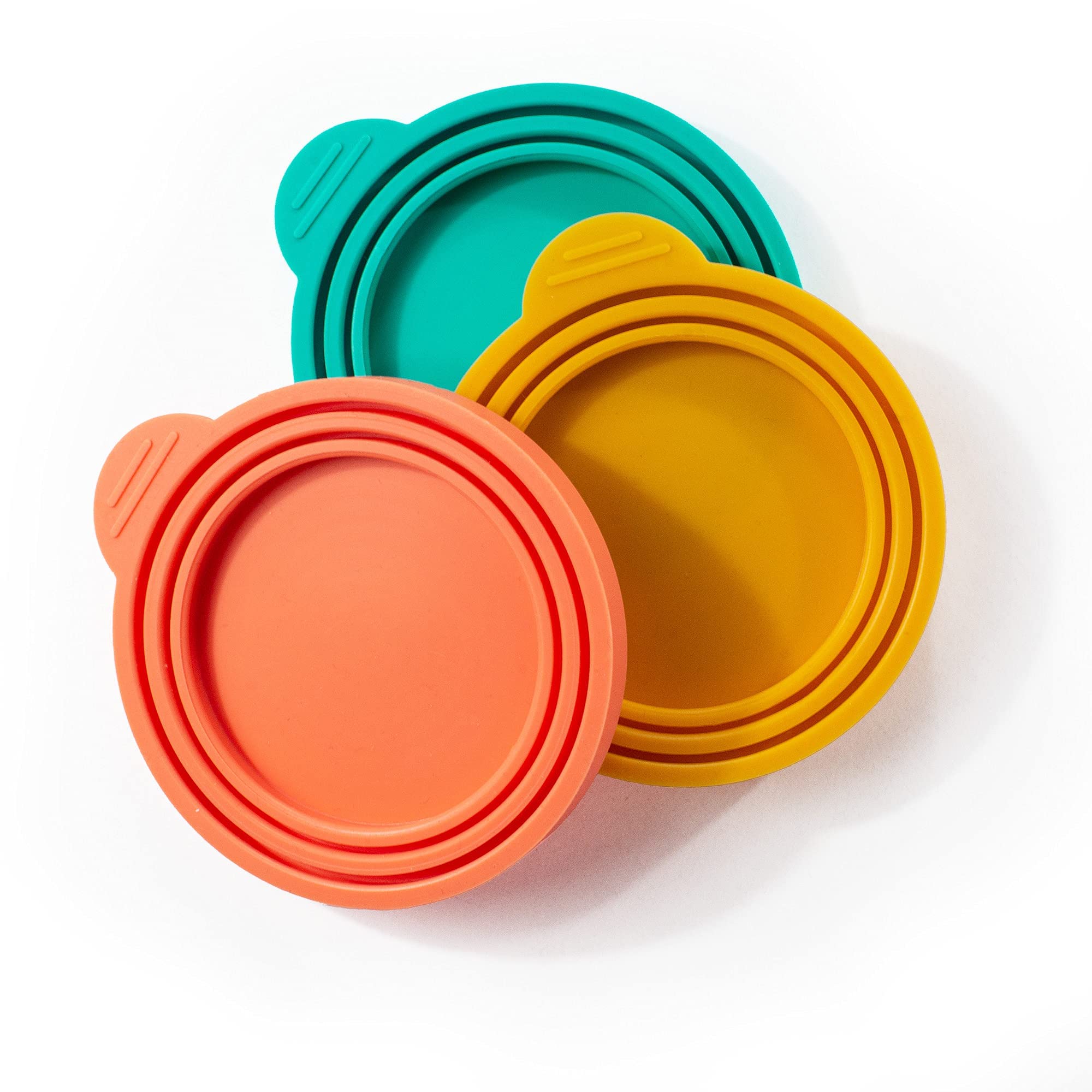 Airtight Silicone Pet Food Can Covers for Dogs & Cats - 3 Pack Reusable Wet Food Storage Lids to Keep Freshness | Perfect for Canned Food, Kibble Storage & Travel Use