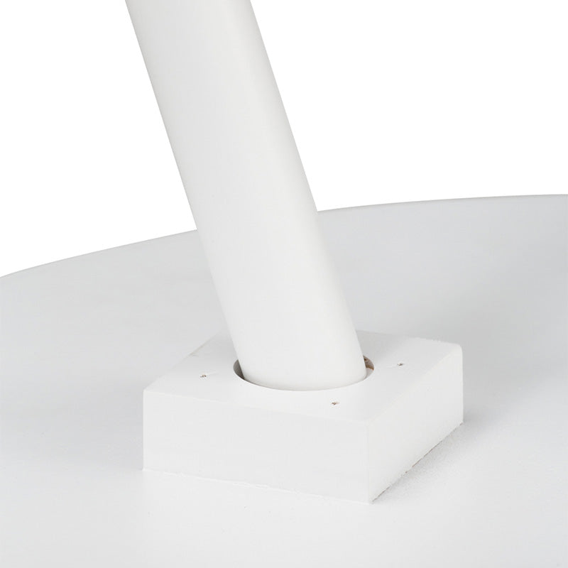 INNIS Modern White Side Table - Nightstand, End Table for Living Room, Bedroom & Office - Compact Accent Table with Sturdy Design