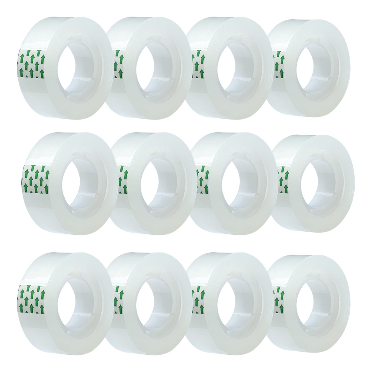 Clear Tape Refills for Dispenser - 12 Rolls, 3/4