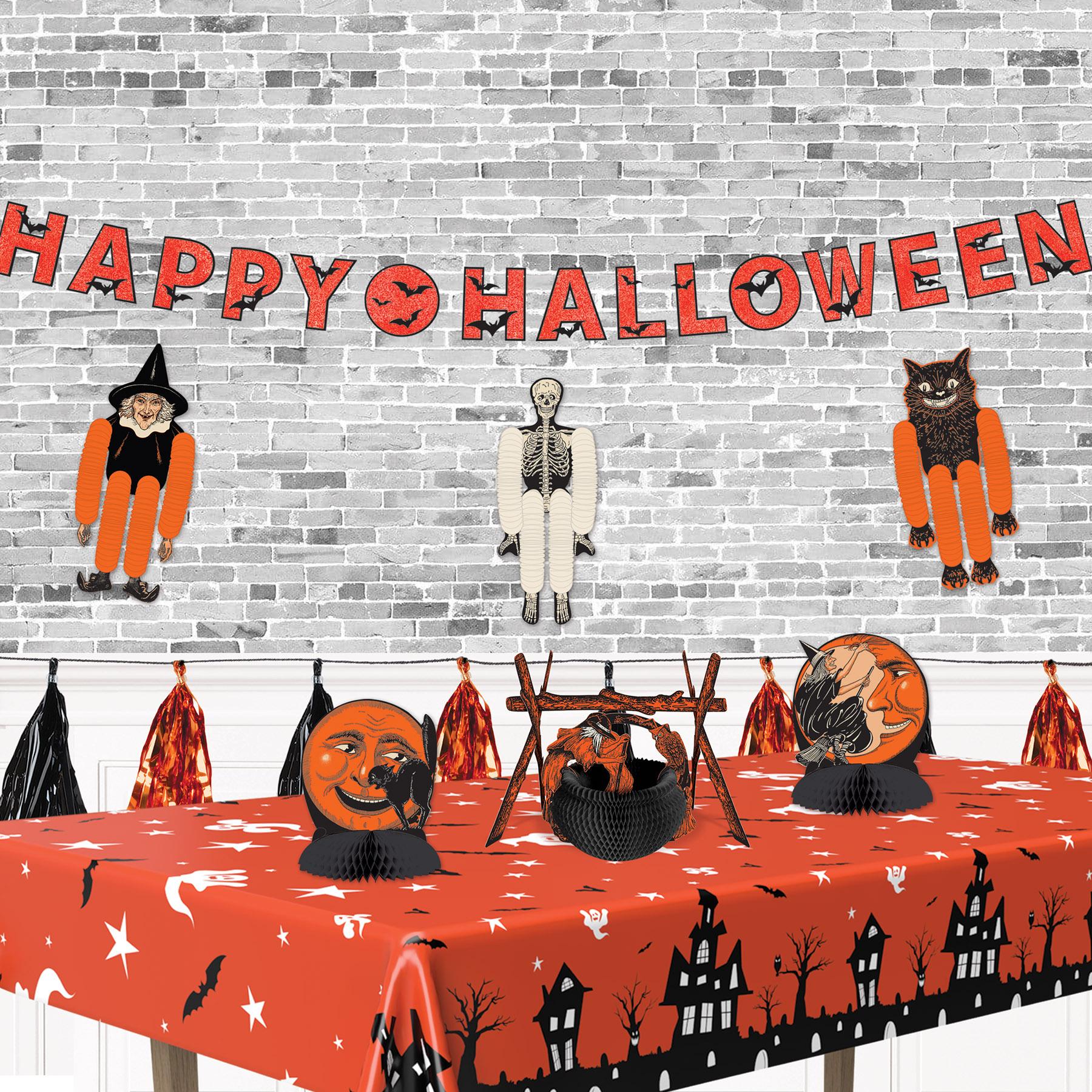 12 Pack Halloween Haunted House Table Cover - Spooky Party Decorations for Halloween, Haunted House Theme Parties & Scary Home Decor