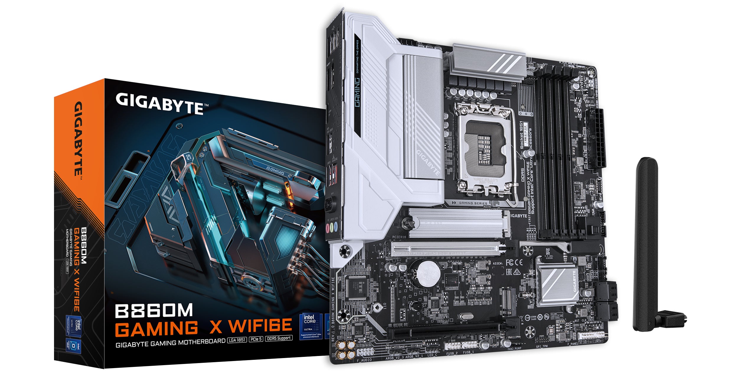 GIGABYTE B860M Gaming X WIFI6E Intel Core Ultra (Series 2) LGA 1851 mATX Motherboard with DDR5, PCIe 5.0, Dual M.2 Slots, USB-C, WiFi 6E & 2.5GbE LAN - Perfect for Gaming PC Builds & High-Performance Workstations