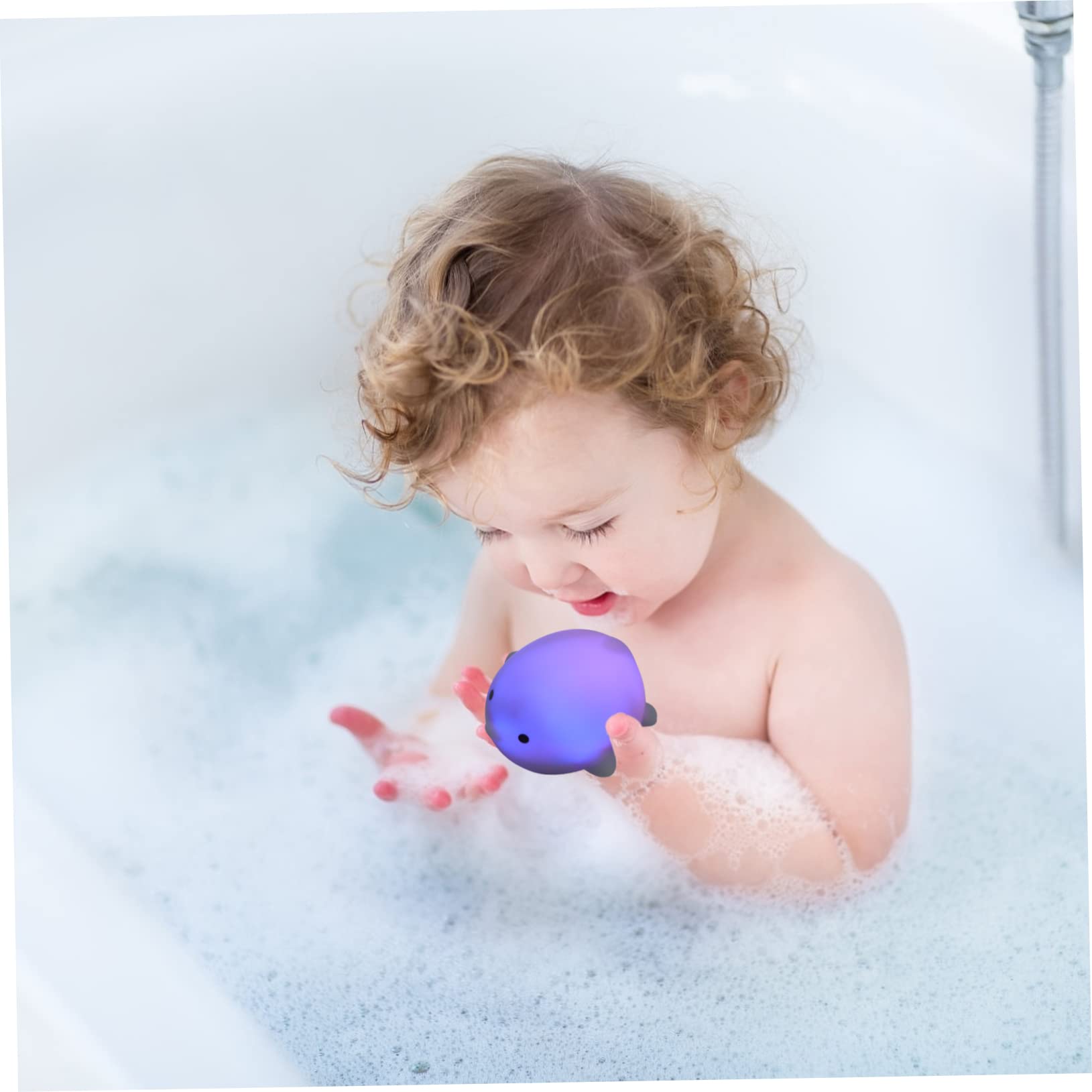 12 Pack LED Bath Toys for Kids - Glow in the Dark Bathtub Floating Toys for Toddlers & Babies | Fun Bubble Bath Time, Sensory Play & Nighttime Bathing