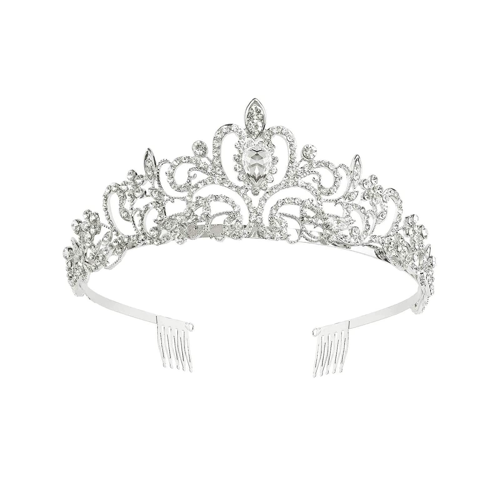 Sparkling Crystal Wedding Crown for Women - Elegant Bridal Headband & Hair Accessory for Weddings, Anniversaries, Birthdays | Perfect for Bridal Showers, Bachelorette Parties & Special Occasions