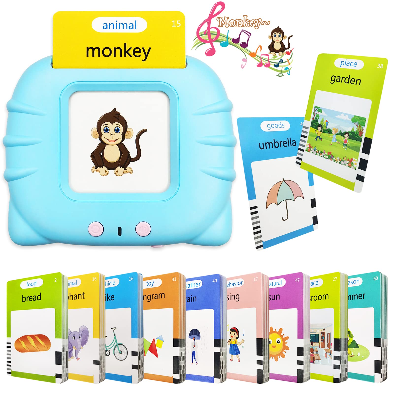 255 Sight Words Talking Flash Cards - Educational Toddler Toys for 3-6 Year Old Boys & Girls | Preschool Learning, Autism Sensory, Speech Therapy & Montessori Toys | Perfect Birthday Gifts for Kids - Ideal for Home Learning & Classroom Activities