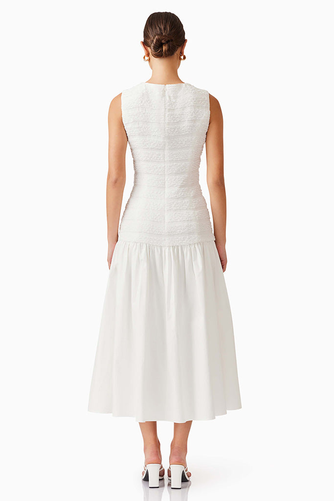 ELLIATT Fifi Midi Dress in Ivory - Elegant Flowy Summer Dress for Weddings, Parties & Date Nights