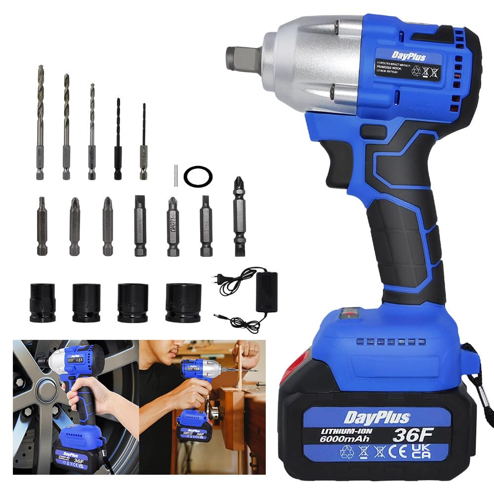 **20V Cordless Impact Wrench Kit with Brushless Motor, 1/2
