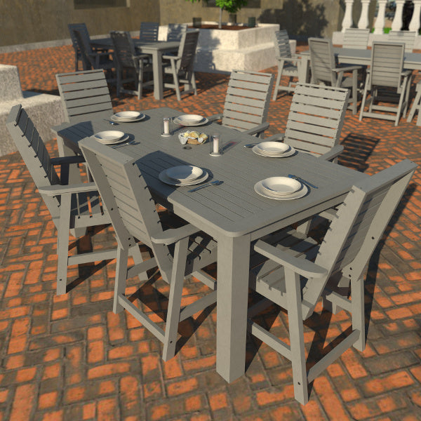 Glennville 7-Piece Counter Height Dining Set - Modern Kitchen & Breakfast Nook Table with Chairs for Small Spaces