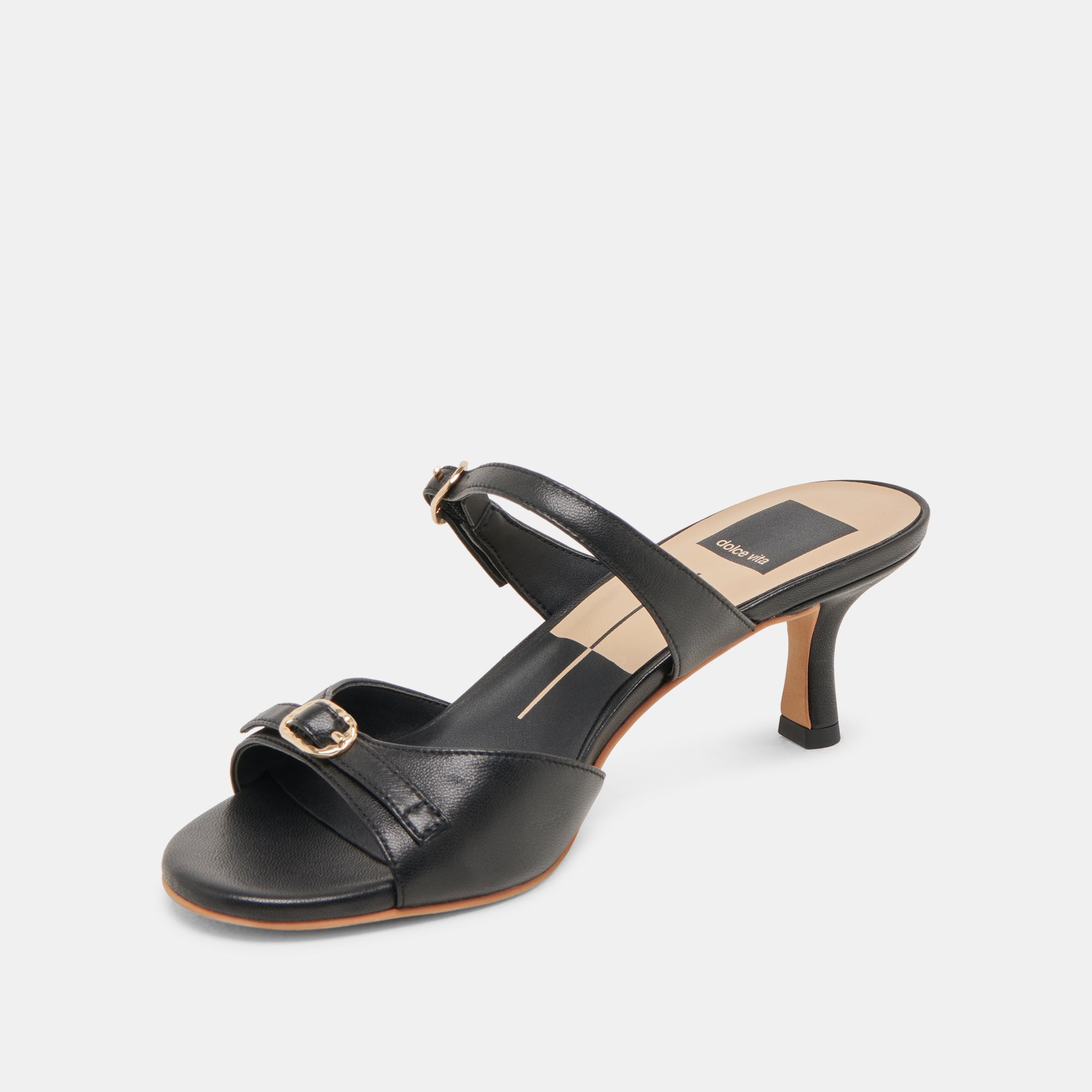 LORALI Women's Black Leather High Heels - Stylish & Comfortable Dress Shoes for Parties, Weddings & Evening Events
