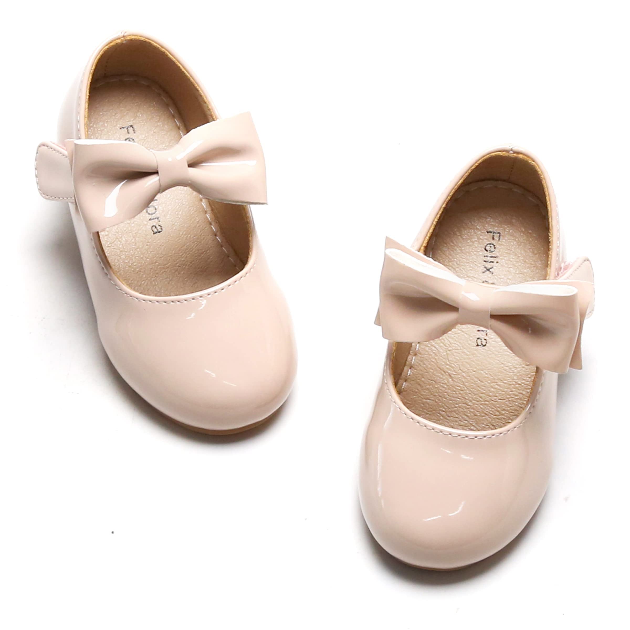Felix & Flora Toddler Flower Girl Dress Shoes - Girls Ballet Flats for Wedding, Party & School | Comfortable & Stylish Toddler Shoes for Special Occasions