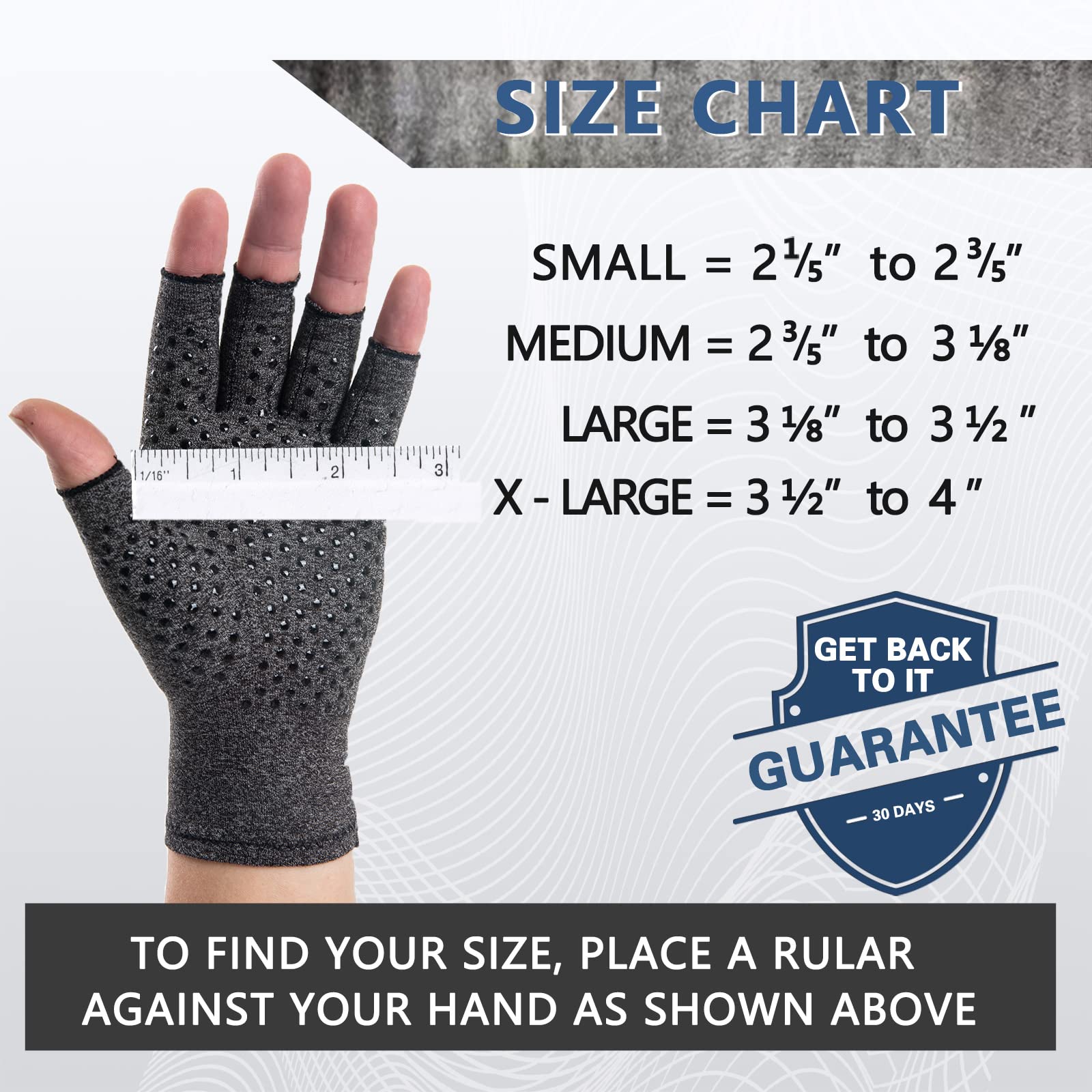 Breathable Fingerless Compression Gloves for Arthritis & Joint Pain Relief - Moisture Wicking for Women & Men | Ideal for Typing, Gardening & Daily Activities