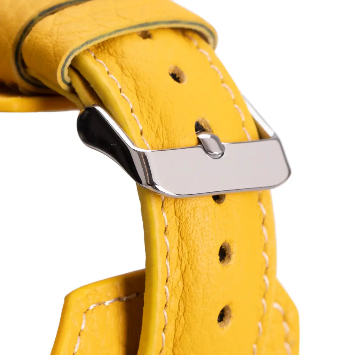 Premium Yellow Leather Cuff Strap for Apple Watch - Stylish & Durable Replacement Band for Work, Gym & Everyday Wear