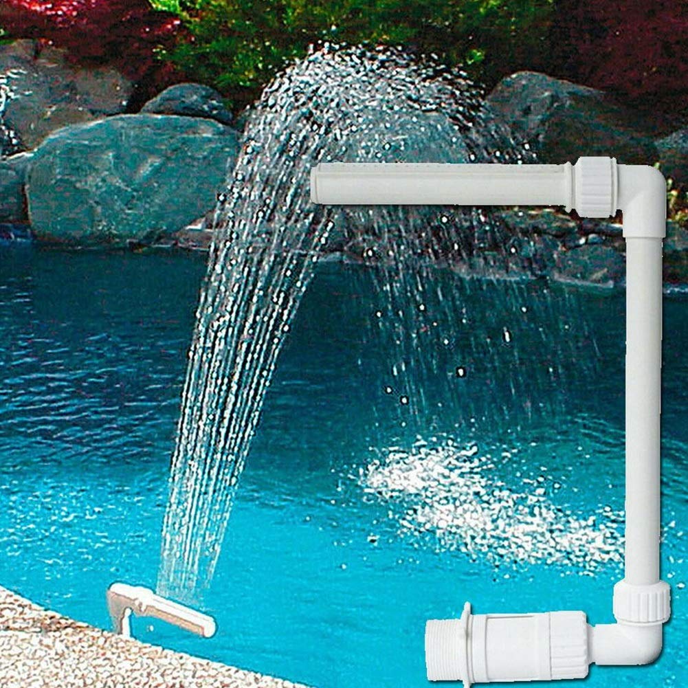 LINACAO 14FT High Swimming Pool Fountain with Waterfall Spray - Decorative Water Feature for Backyard, Garden, and Outdoor Party Decor
