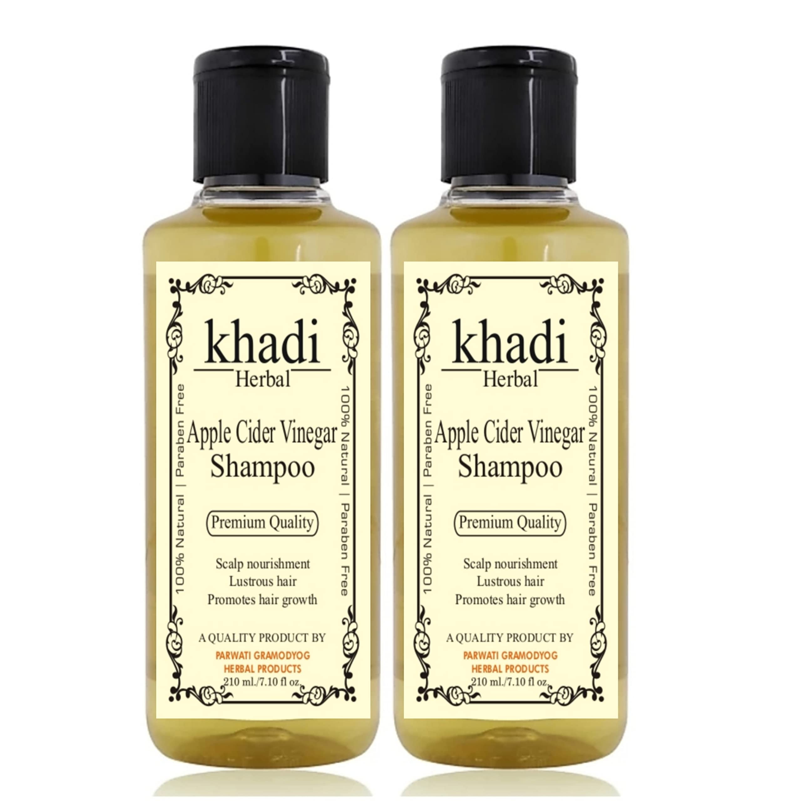 Herbigiri Herbal Apple Cider Vinegar Shampoo - Sulfate Free & Paraben Free - Natural Hair Care for Dry, Damaged Hair - Perfect for Daily Use & Scalp Health
