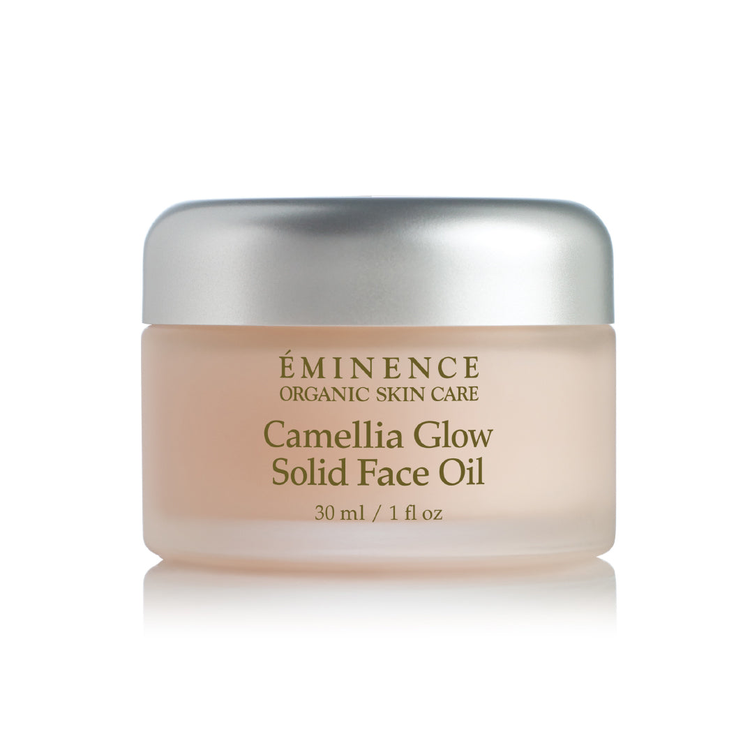 Eminence Organics Camellia Glow Solid Face Oil - Hydrating & Nourishing Facial Oil for Dry Skin - Perfect for Nighttime Skincare Routine & Anti-Aging Care