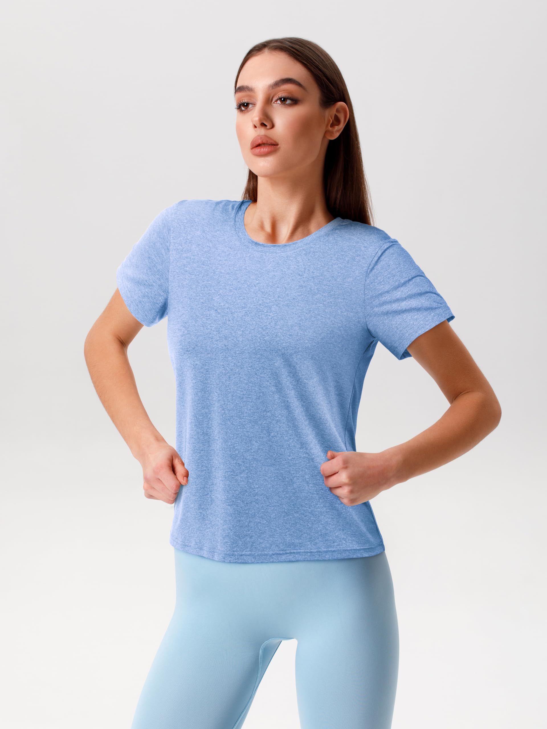 URATOT Women's Moisture Wicking Short Sleeve Workout T-Shirts - Breathable Dry-Fit Gym Tops for Running, Yoga & Summer Sports