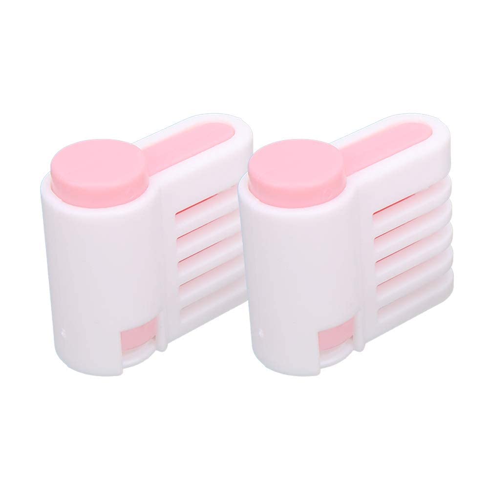 2Pcs Adjustable Cake Leveler Slicer - 5 Layer Cake & Bread Slicing Tool for Baking, DIY Desserts - Perfect for Home Kitchen & Professional Bakeries (Pink) - Ideal for Birthday Cakes, Wedding Cakes & Loaf Bread Cutting
