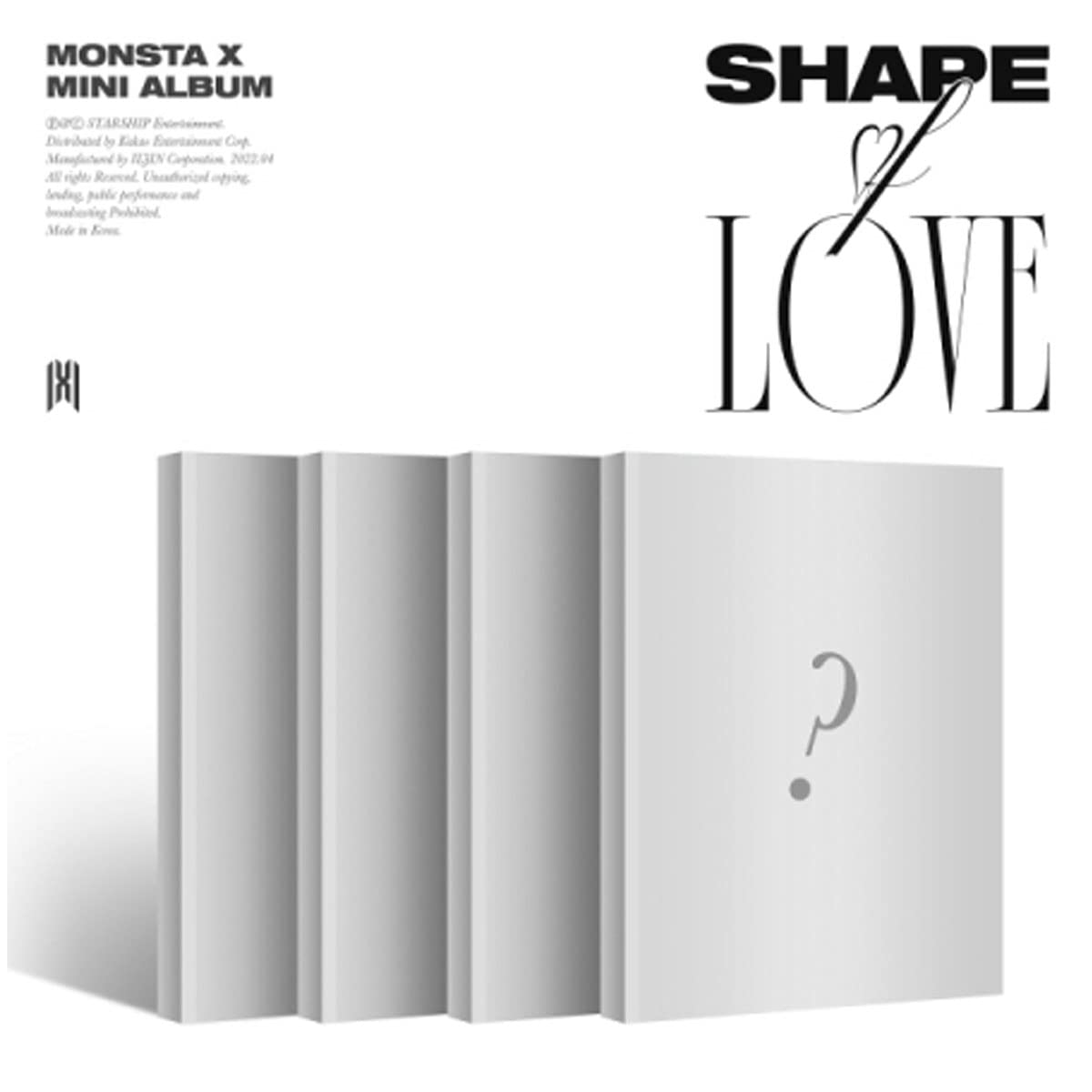 MONSTA X 11th Mini Album SHAPE of LOVE (SET Version) - K-Pop Music CD with Photobook & Collectible Items | Perfect for K-Pop Fans, Gift Ideas & Album Collections