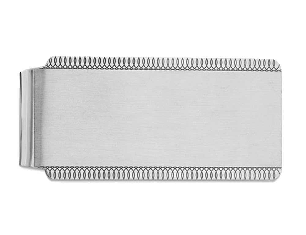 Men's Sterling Silver Rhodium-Plated Satin Money Clip - Elegant Wallet Alternative for Business, Travel & Gifts