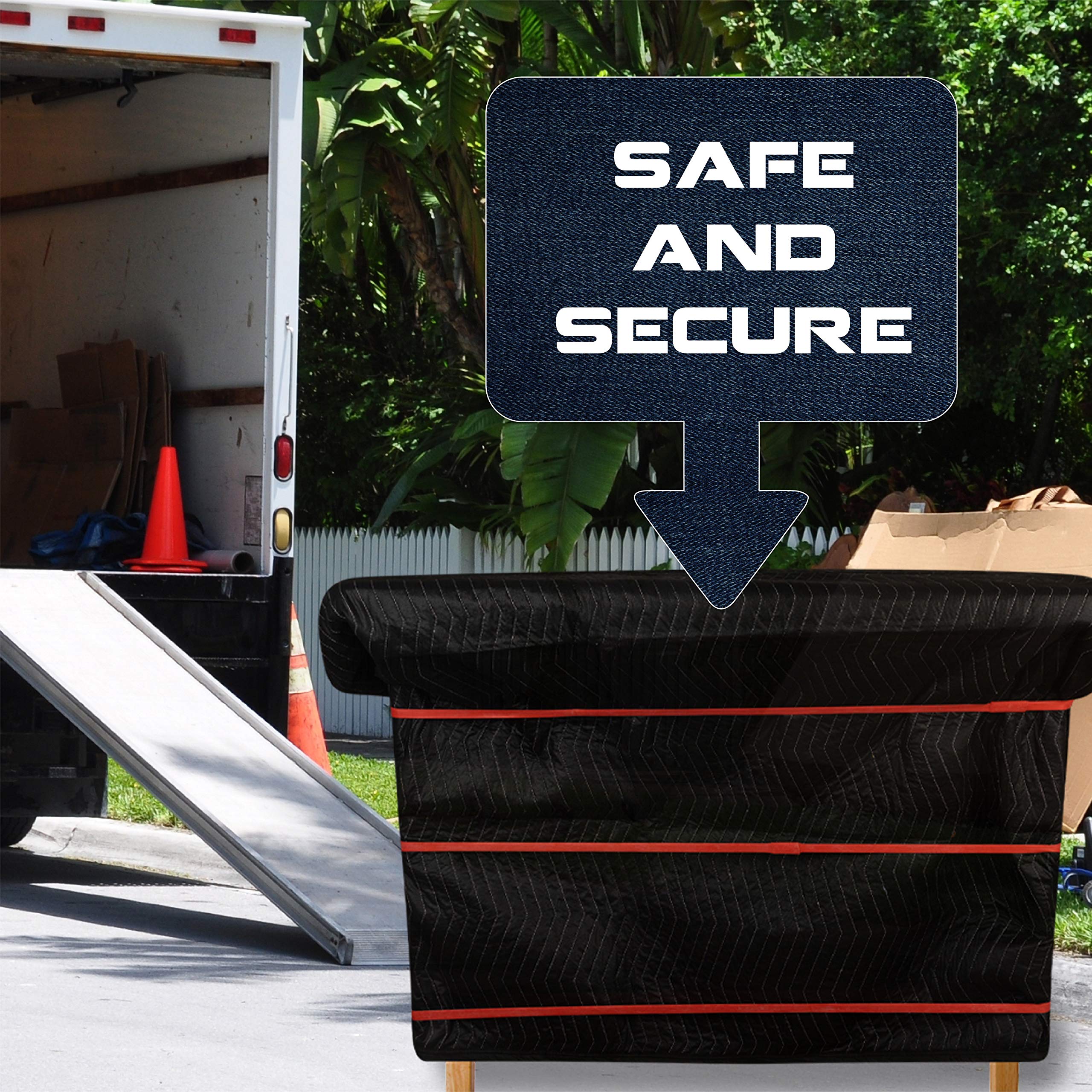 24 Pack Heavy Duty Moving Blanket Bands 26-42in - Secure Furniture & Blankets for Moving