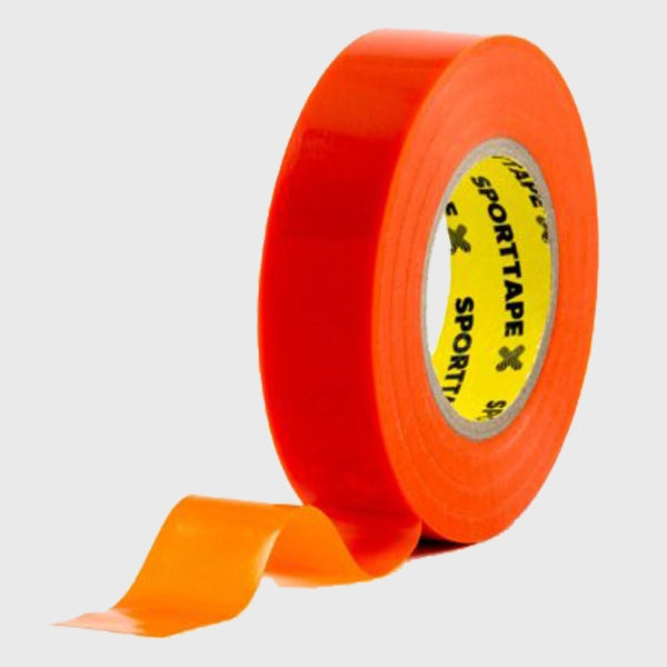 SportTape 1.9cm x 20m Athletic Sock Tape - Orange Elastic Adhesive Bandage for Running, Soccer & Sports Injury Prevention