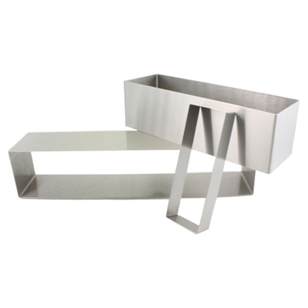 4-Piece Stainless Steel Rectangle Baking Molds Set - Durable & Non-Stick for Cakes, Brownies, and Desserts - Perfect for Home Baking and Professional Kitchens