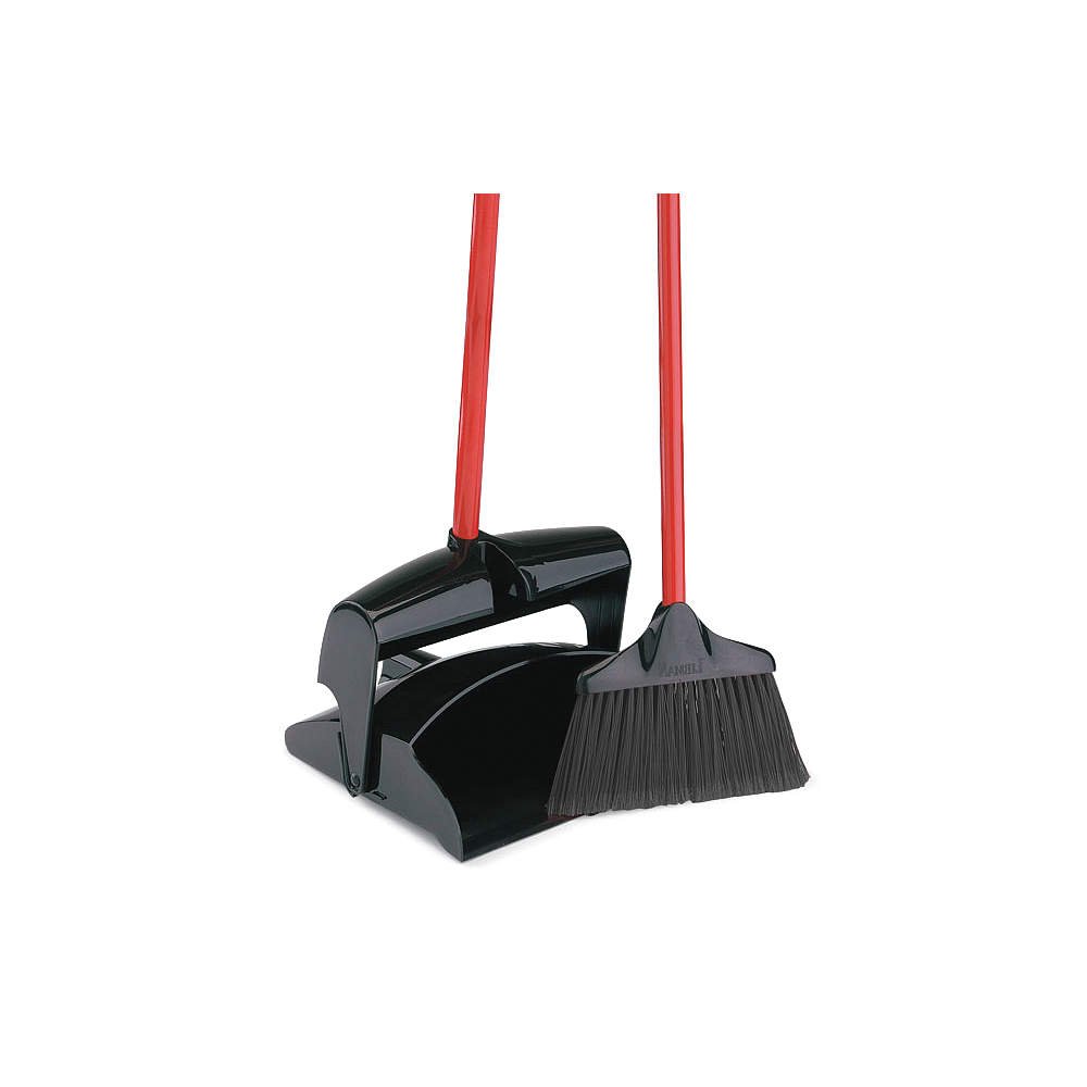 41 Inch Long Lobby Broom with 10 Inch Wide Dustpan - Heavy Duty Commercial Floor Sweeper for Hotels, Offices, and Schools