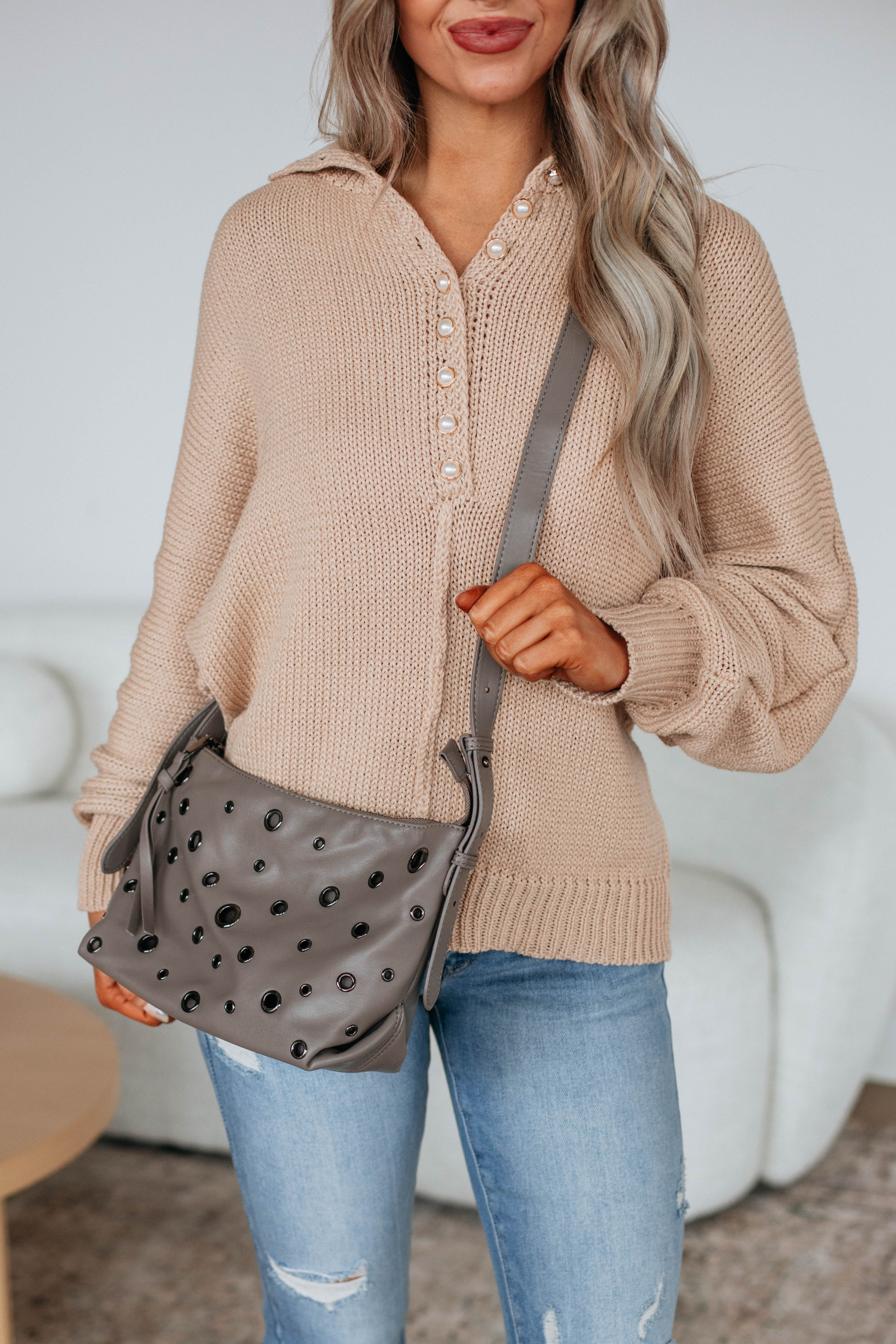 Stylish Beyond Compare Crossbody Bag in Stone - Perfect for Travel, Shopping & Everyday Use