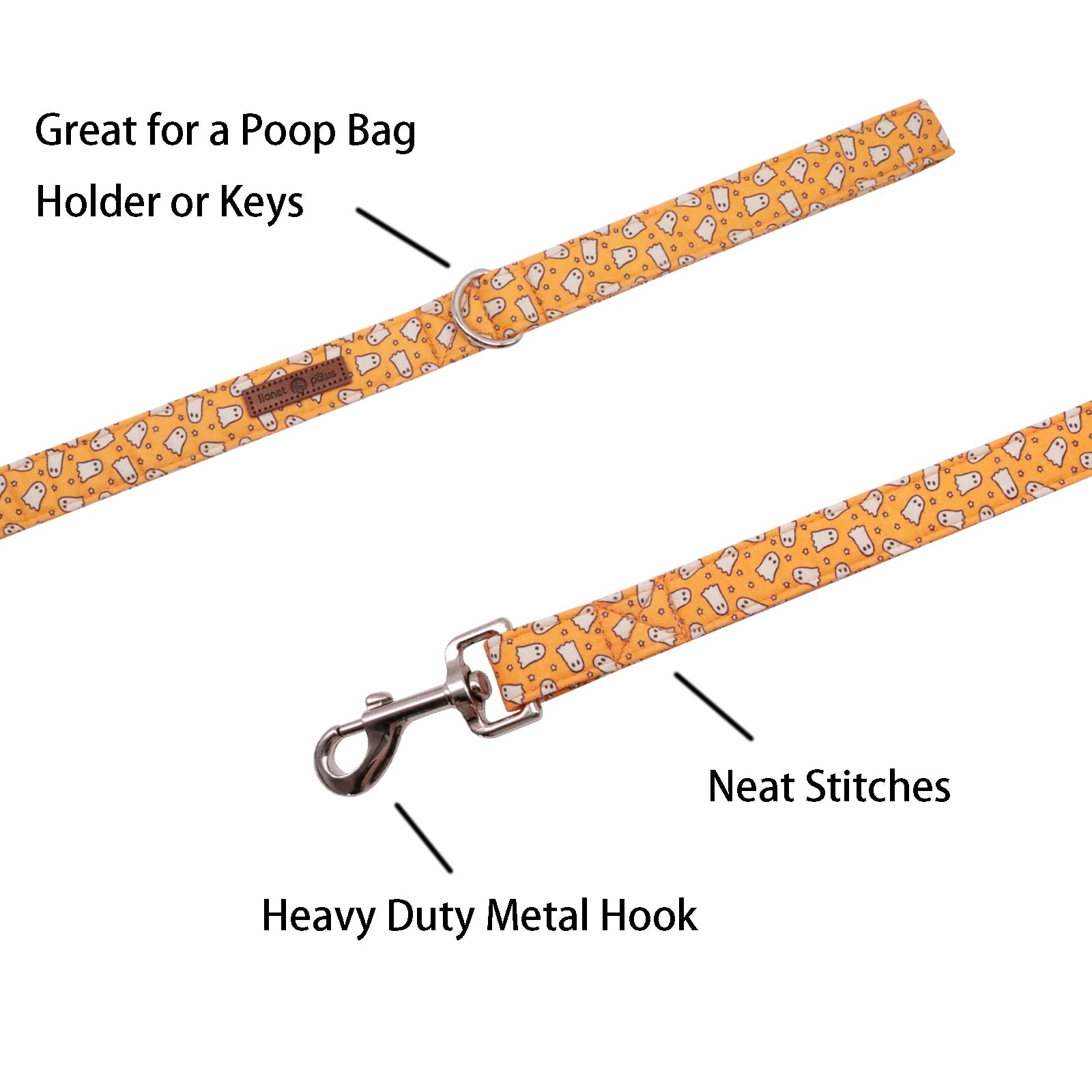 Lionet Paws Dog Leash and Matching Collar Set - Adjustable for Small, Medium & Large Dogs - Perfect for Walking, Training & Outdoor Adventures