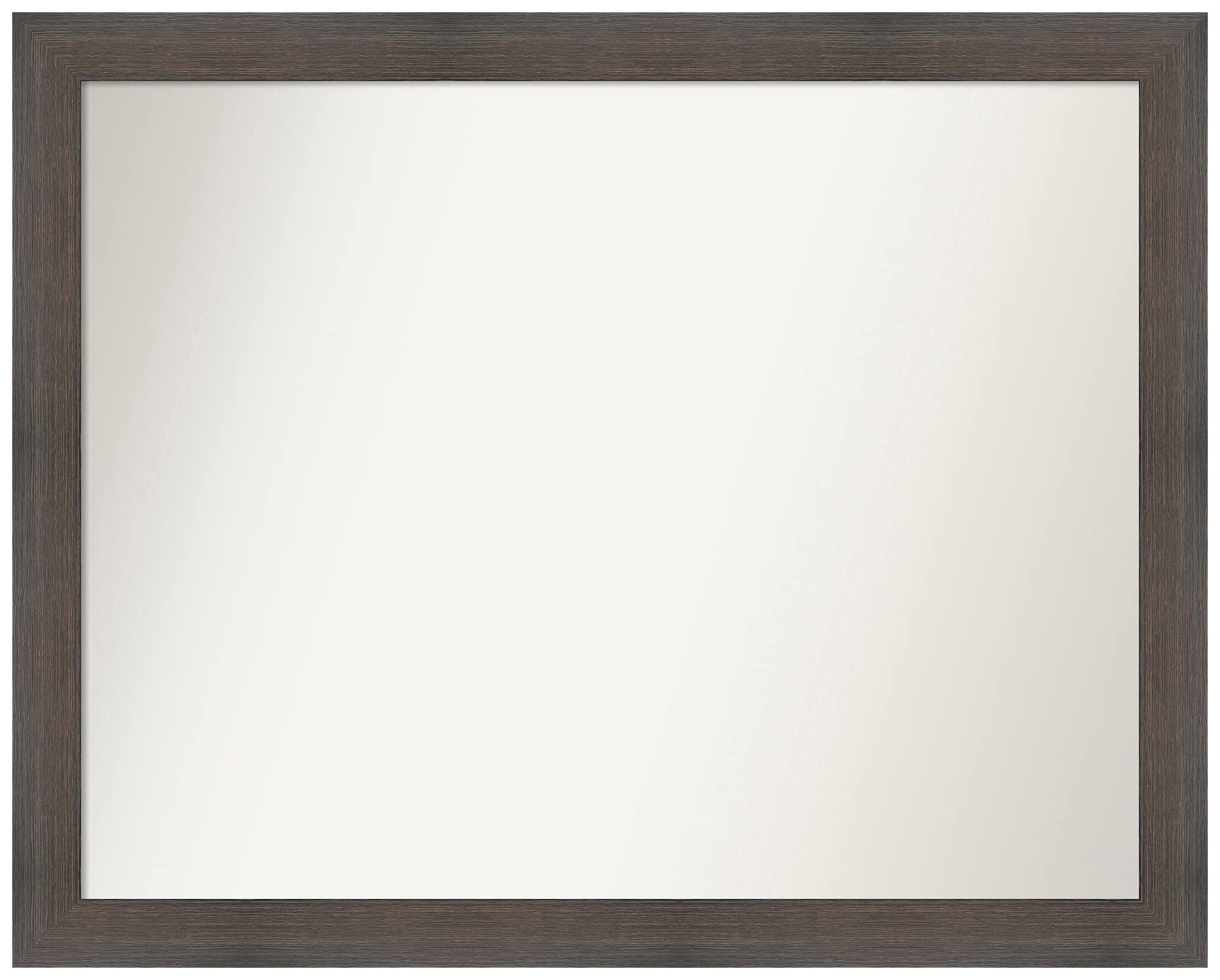 Amanti Art Custom Wall Mirror 24x30 Inches - Solid Hardwood Chocolate Brown Frame - Non-Beveled Edge - Bathroom, Bedroom, Living Room Decor - Available in Various Sizes