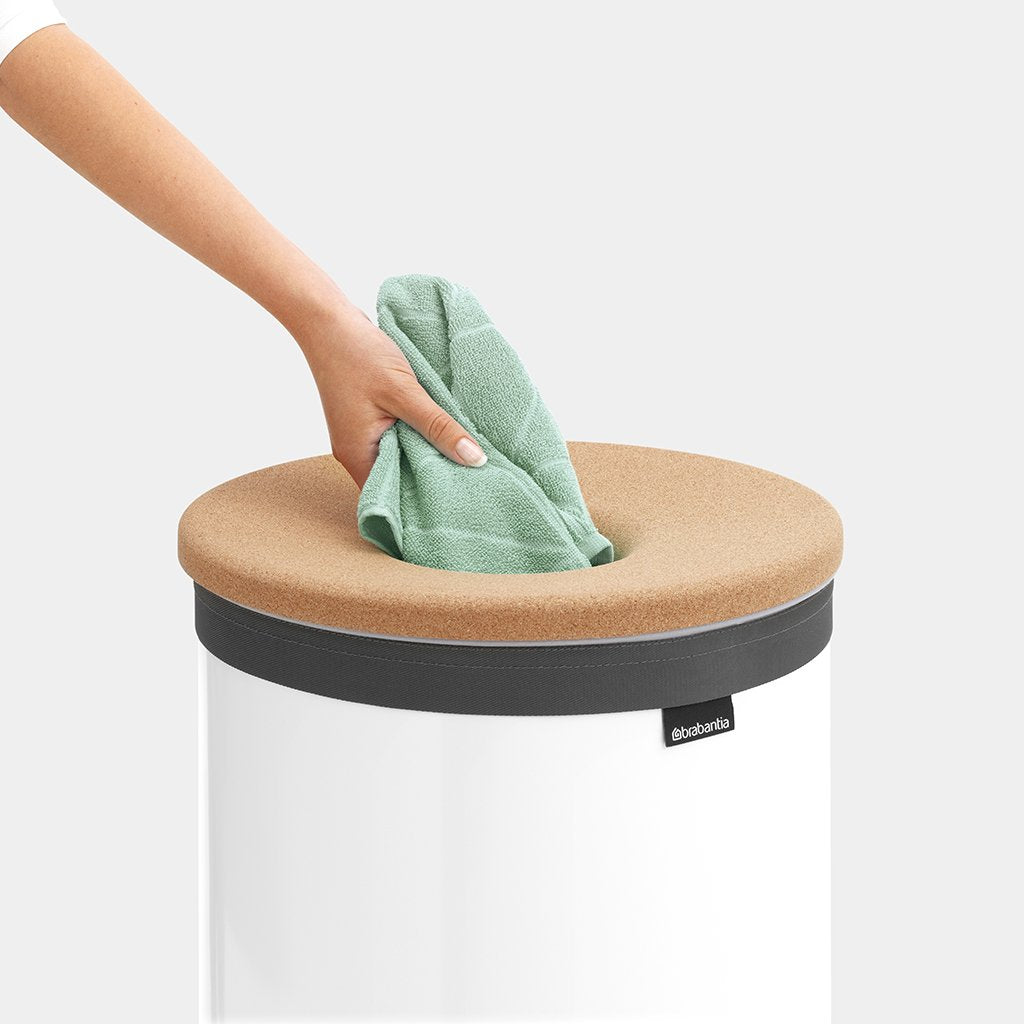 60L Laundry Hamper with Cork Lid - Eco-Friendly Storage for Clothes, Bedroom & Bathroom Organization