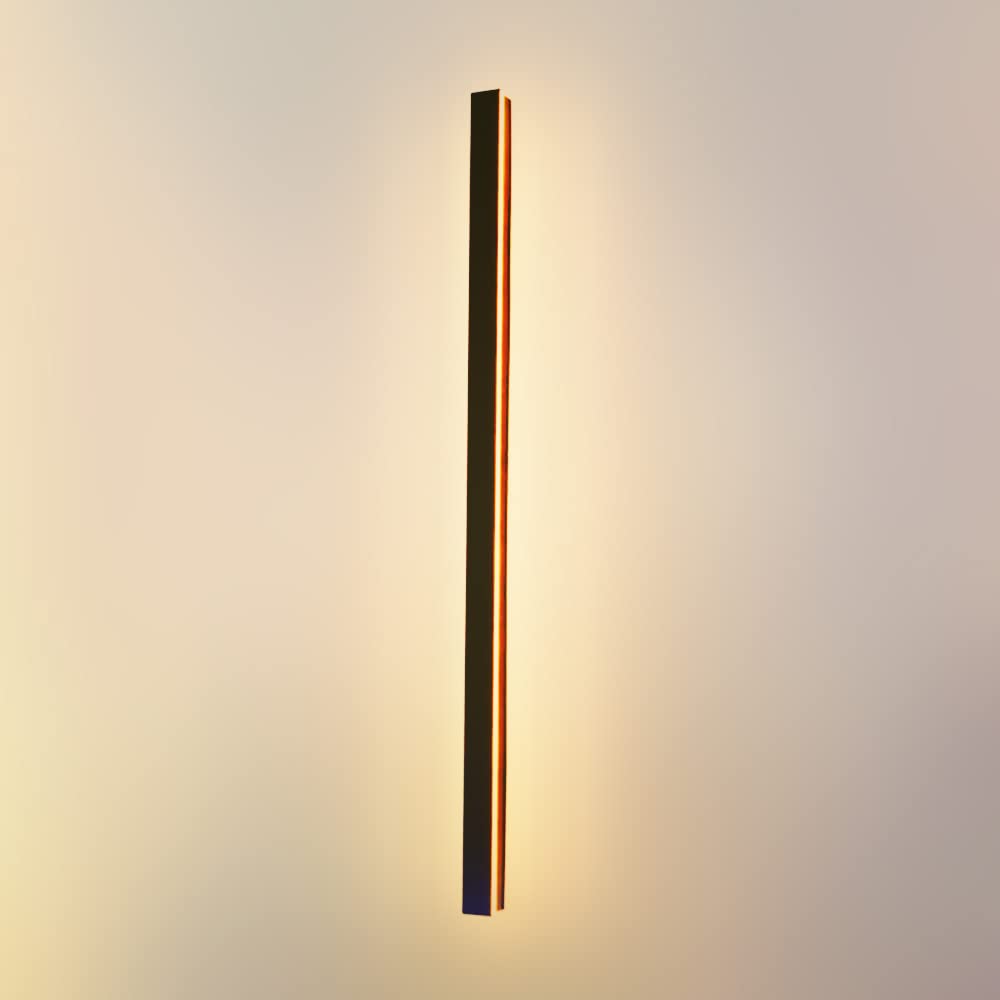 Modern LED Waterproof IP65 Outdoor Wall Light Fixture - Black Long Wall Lamp for Garden, Porch, Bedroom & Backlighting | 110V 220V | Durable Sconce Lantern for Exterior & Interior Use