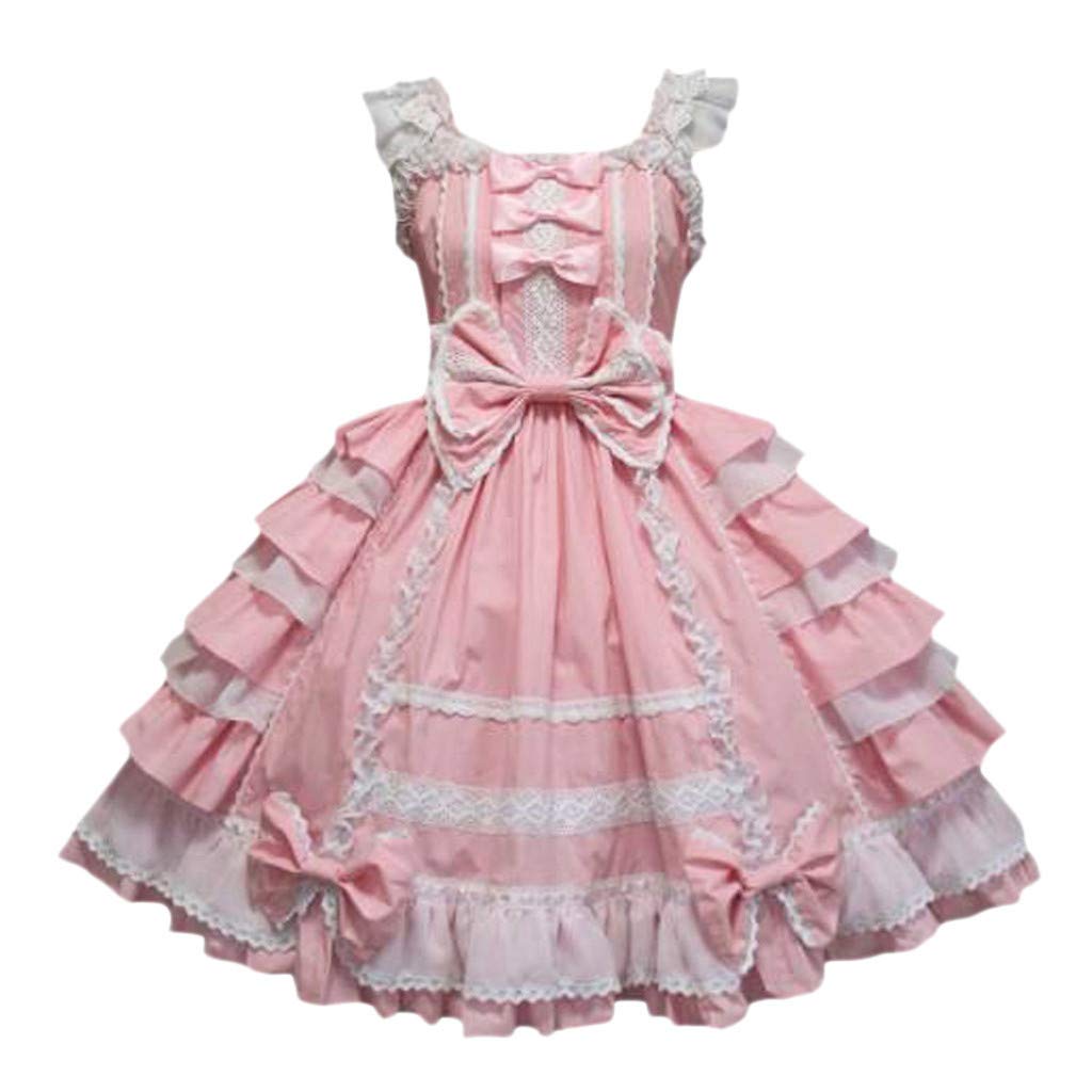 Elegant Princess Dress for Women - Sleeveless Rococo Costume, Halloween Anime Cosplay & Lolita Short Dress with Ruffles | Perfect for Cosplay Events, Halloween Parties and Themed Photoshoots