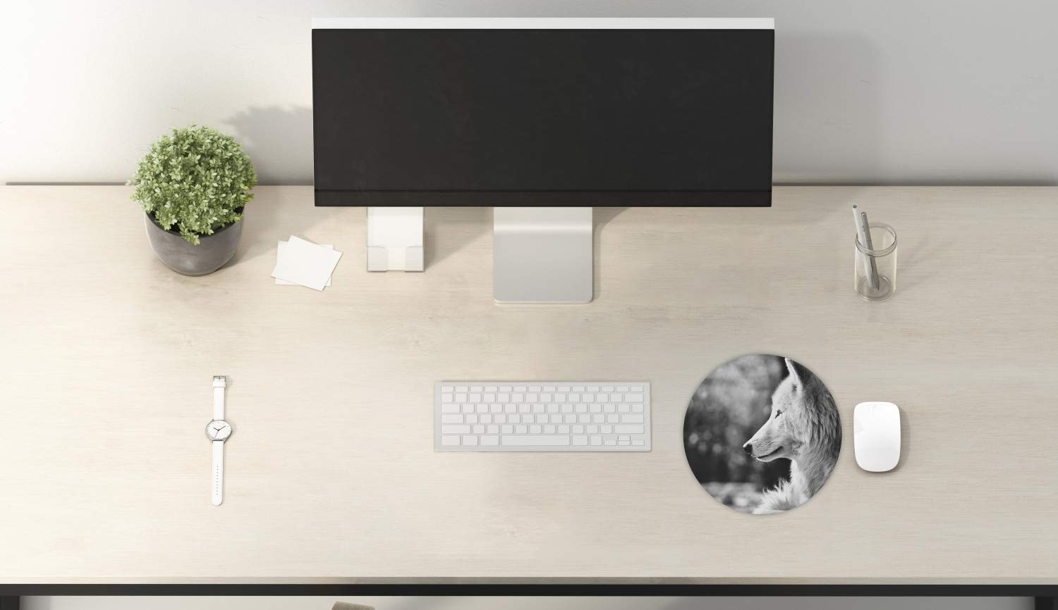 Ambesonne Wolf Design Non-Slip Gaming Mouse Pad - 8