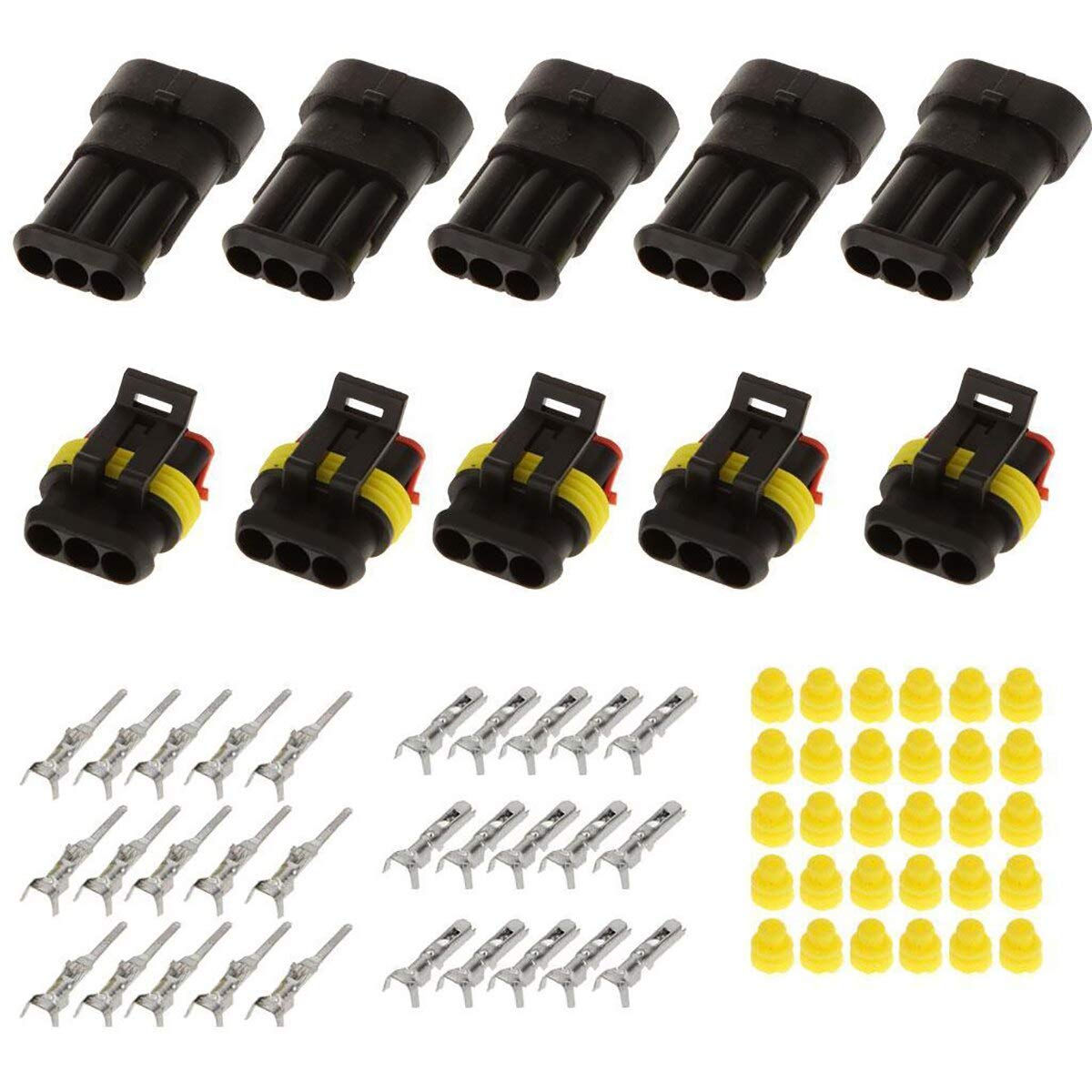 Waterproof 2/3/4 Pin Car Electrical Connectors - IP68 Sealed for Auto Wiring