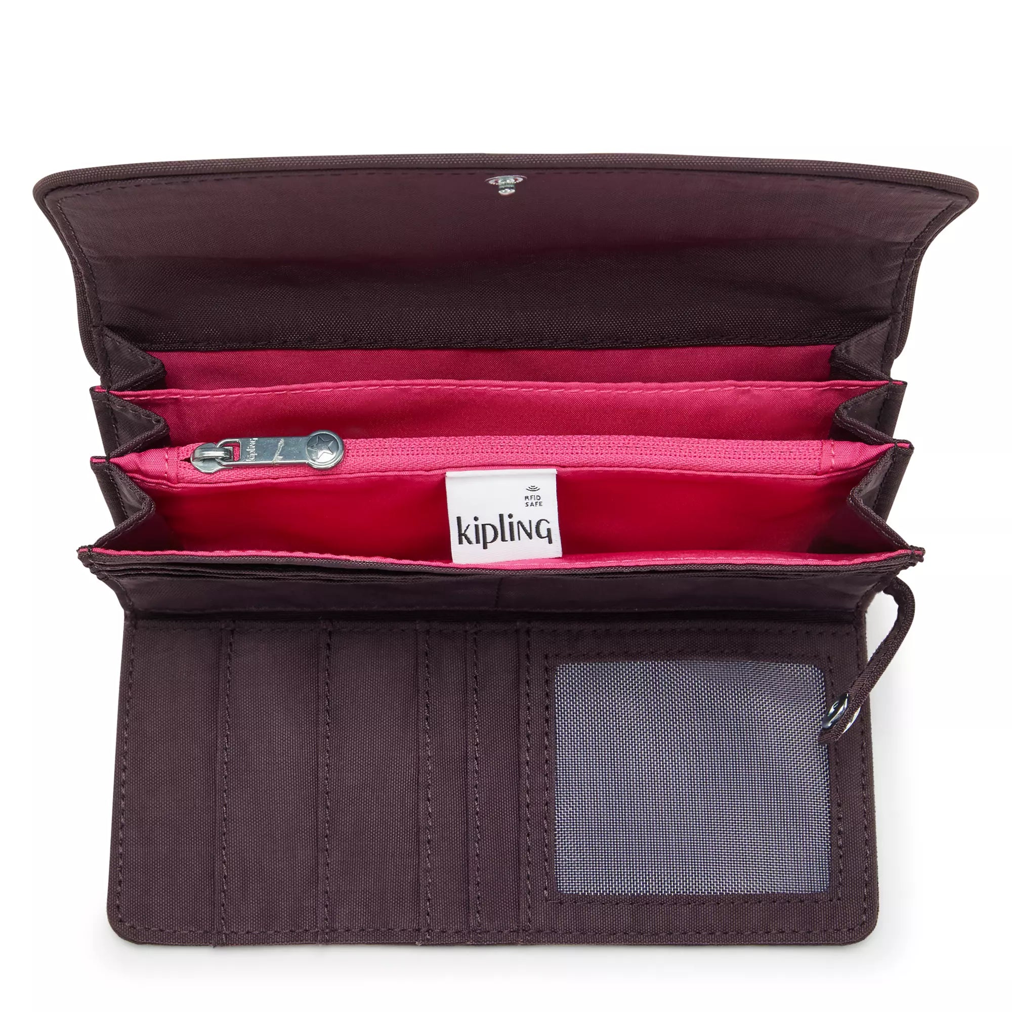 Kipling Money Land Snap Wallet - RFID Blocking Slim Wallet for Women - Ultimate Plum - Perfect for Travel, Shopping & Everyday Use