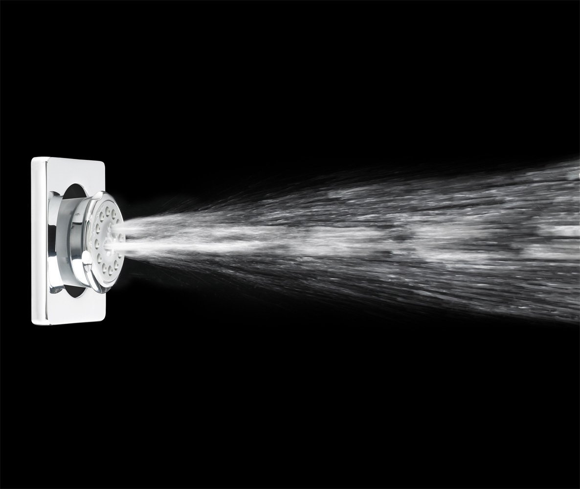 American Standard 1660.140.002 Square Body Spray Shower Head Extender - Polished Chrome Finish for Modern Bathroom Renovation & Spa-Like Shower Experience